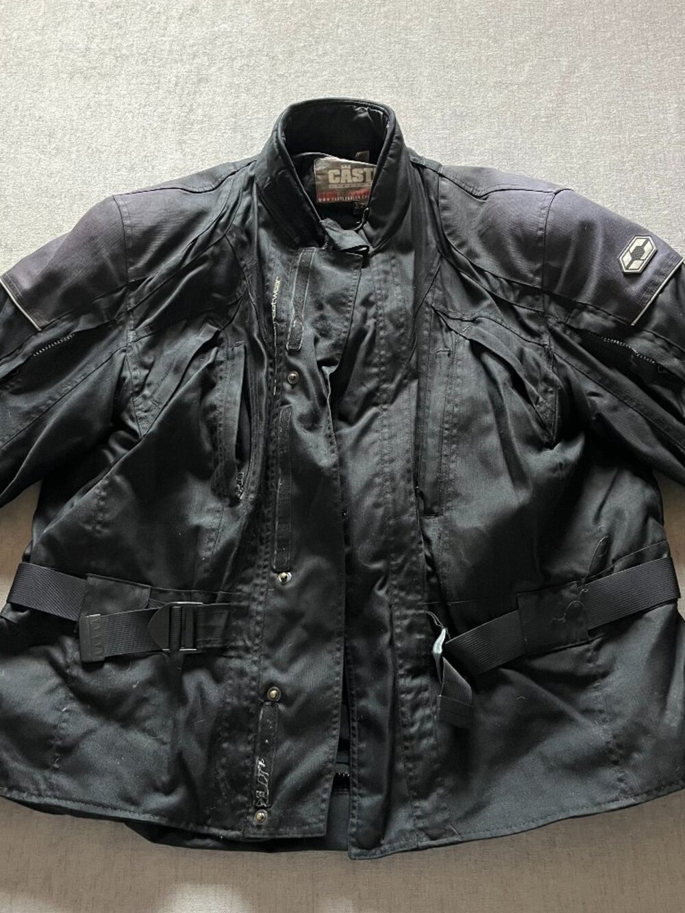 Castle Racewear Jacket Men 2XL Black Elbow Pad Insulated Racing Motorsports
